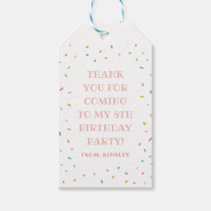 Confetti Kindergeburtstag Party Danke, Geschenktag Geschenkanhänger