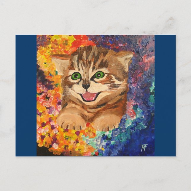 Confetti Kitty Postkarte (Vorderseite)