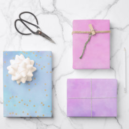 Confetti Lila Giro Geschenkpapier Set