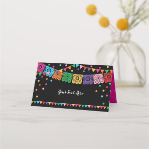 Confetti, mexikanische Fiesta-Geburtstagsparty-Dek Platzkarte