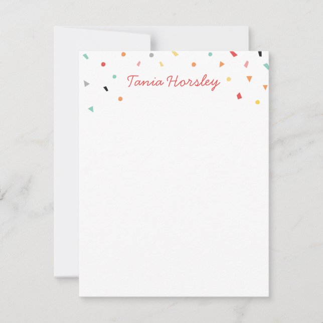 Confetti Mitteilungskarte (Vorderseite)
