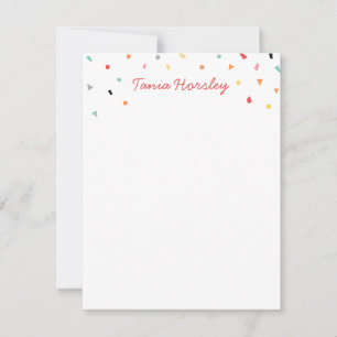 Confetti Mitteilungskarte