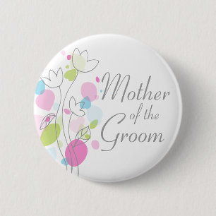 Confetti Mutter der Groom Hochzeit Button / Schalt