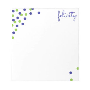 Confetti Name Personalisiert Notepad Notizblock