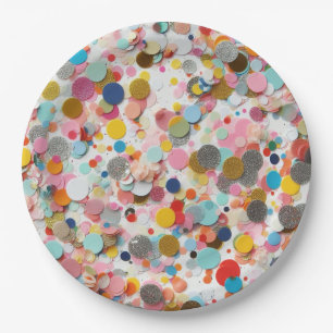 Confetti Papier Teller! Pappteller