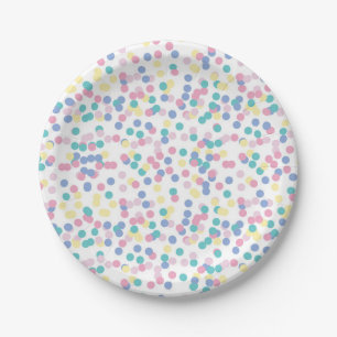 CONFETTI-PAPIERTeller - 7" DURCHMESSER Pappteller