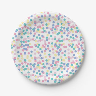 CONFETTI-PAPIERTeller - 7" DURCHMESSER Pappteller