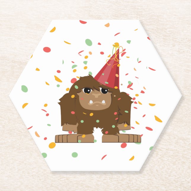 Confetti Party Bigfoot Untersetzer (Vorderseite)