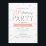 Confetti-Party Einladung | Geburtstag<br><div class="desc">Diese schicke und stilvolle 30. Geburtstagsfeier-Party Einladung besticht durch ein elegantes Konfetti-Thema mit moderner Typografie. Wählen Sie für eine noch unvergesslichere Einladung eine die Form,  ein strukturiertes Papier oder ein doppeltes dickes Papier aus.</div>