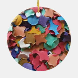 Confetti Party Karneval Farbiges Papier Funny Funn Keramik Ornament