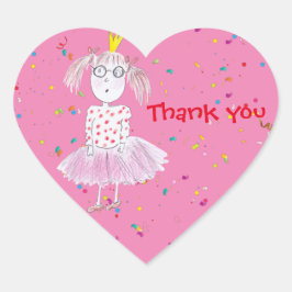 Confetti Party Rosa Aufkleber