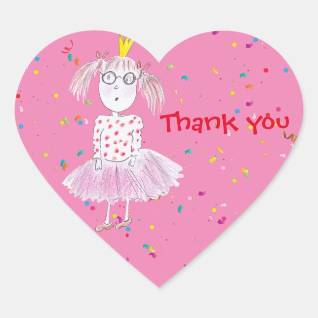 Confetti Party Rosa Aufkleber (Vorderseite)