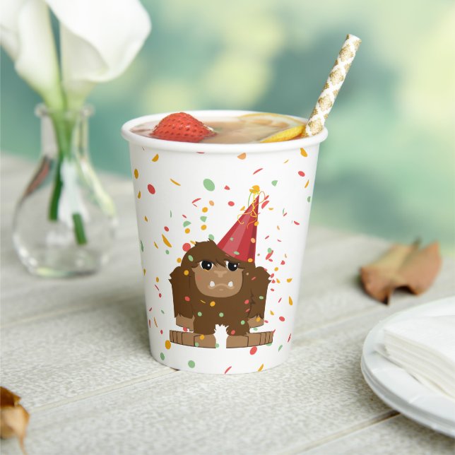 Confetti Party Sasquatch Bigfoot Pappbecher (In Situ)