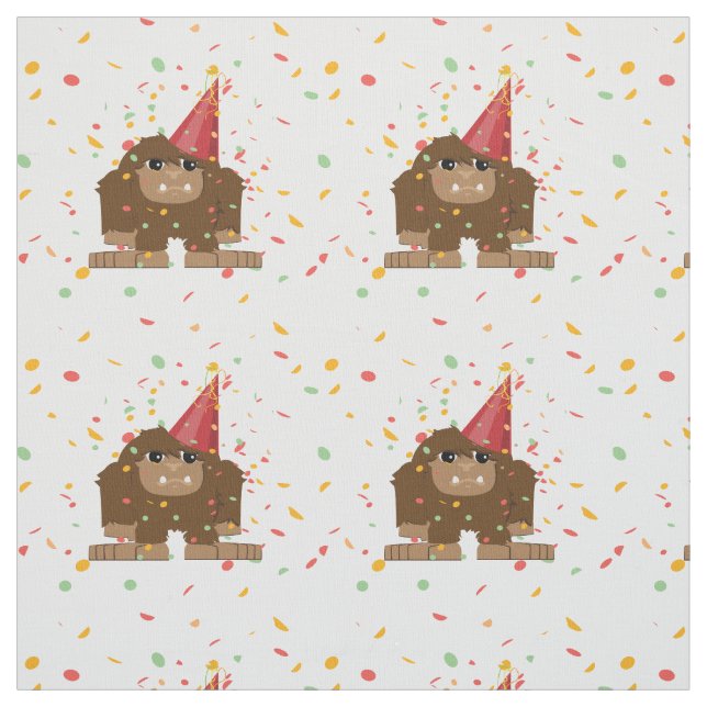 Confetti-Party Sasquatch Bigfoot Stoff (Muster)