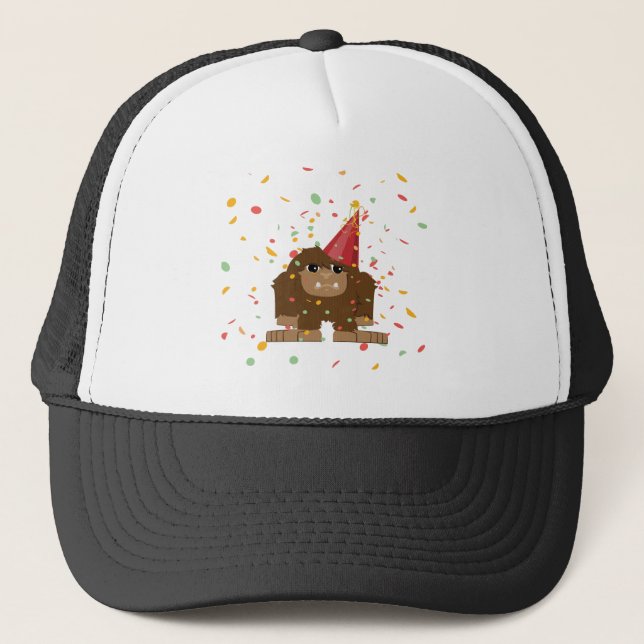 Confetti Party Sasquatch Truckerkappe (Vorderseite)