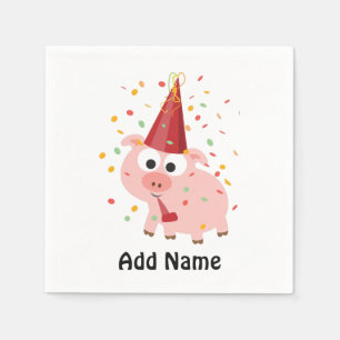 Confetti-Party-Schwein Serviette