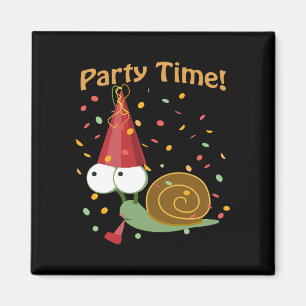 Confetti Party Time! Schnecke Magnet