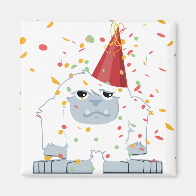 Confetti Party Yeti Magnet (Vorne)