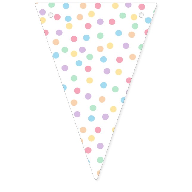 Confetti Pastels (Dots) Wimpelkette (Erste Fahne)