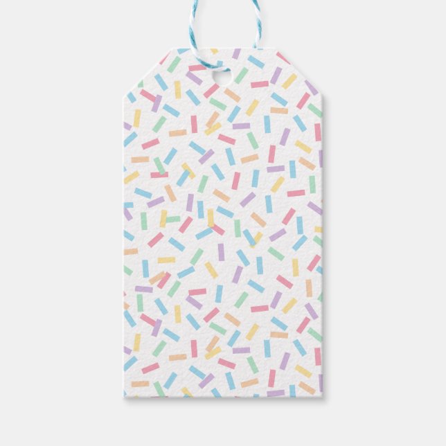 Confetti Pastels (Sprinklen) Geschenkanhänger (Vorderseite)