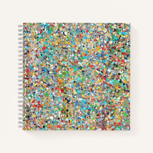 Confetti-Quadrat-Notebook Notizbuch