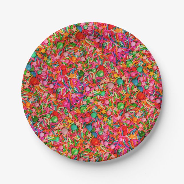 Confetti Sprinkle Plate Pappteller (Vorderseite)