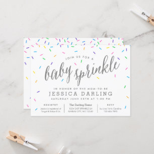 Confetti Sprinkles Baby Einladungen