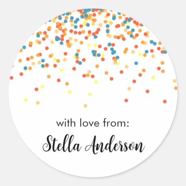 Confetti Stickers - Boy Girl Danke Generic (Vorderseite)