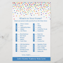 Confetti Theme Baby Showspiel Flyer