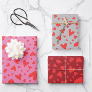 Confetti Valentines Trio Geschenkpapier Set