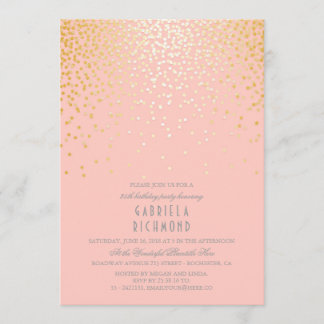 Confetti Vintage Geburtstagsparty Einladung