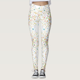 Confetti-Weiß Leggings
