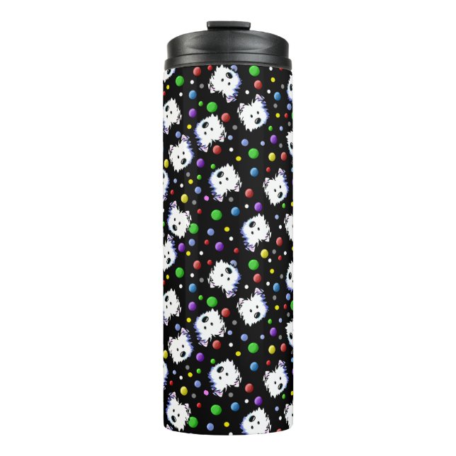 Confetti Westie Thermal Tumbler Thermosbecher (Vorderseite)