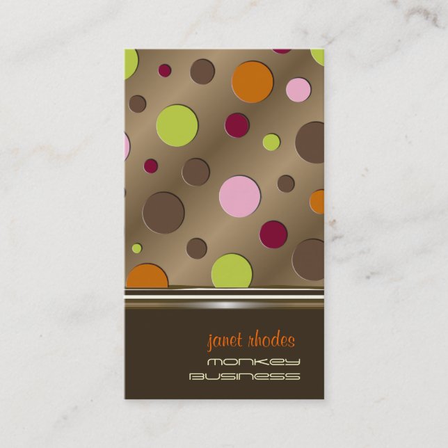 Conffetts auf Kupferkarten Visitenkarte (Vorderseite)