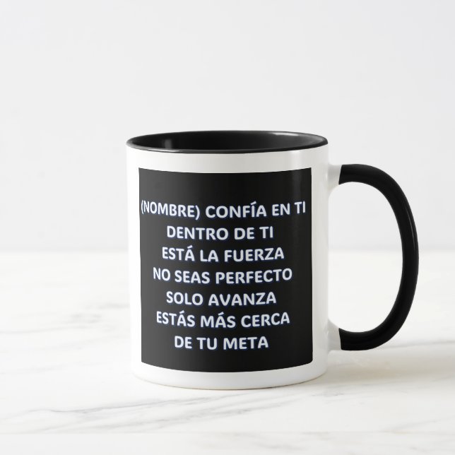 CONFIA EN TI REGALO PERSONALIZADO PARA (NOMBRE) TASSE (Rechts)