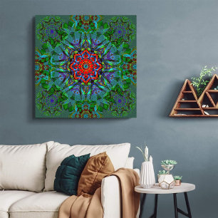 Confianza Textur Mandala Leinwanddruck