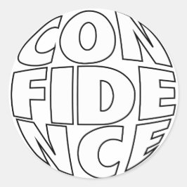 Confidence Design #025 Runder Aufkleber