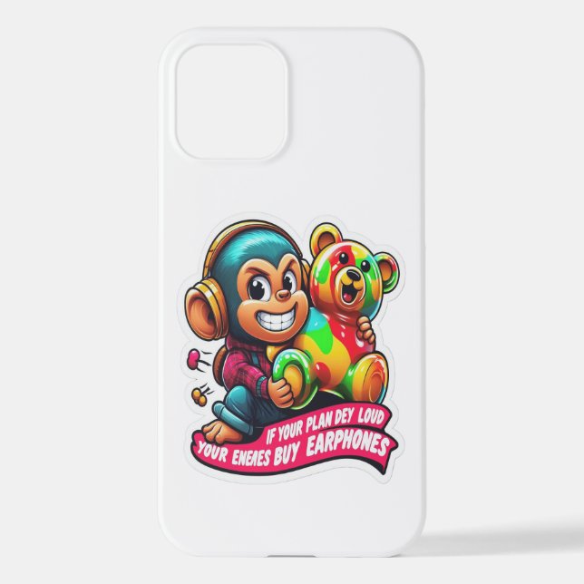 Confident Monkey – Simple Lifestyle  Phone Case iPhone Hülle (Rückseite)