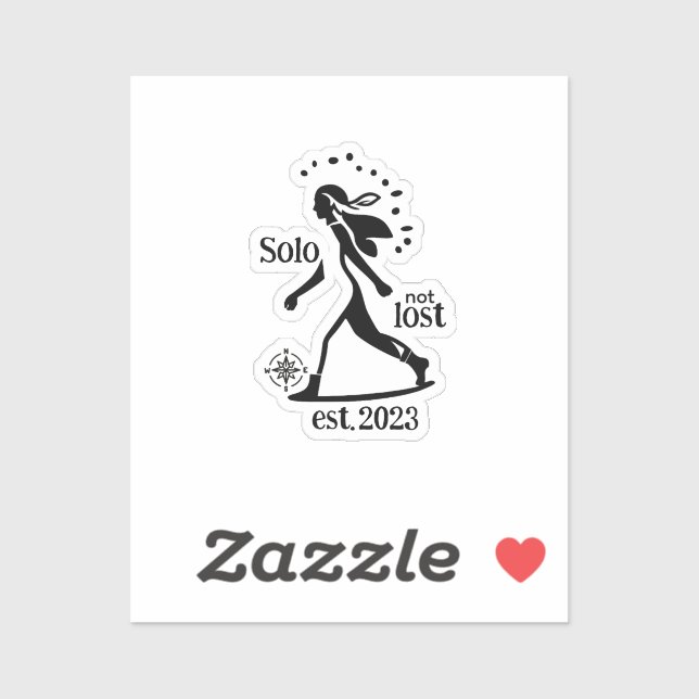 Confident Solo Traveler Statement  Aufkleber (Blatt)