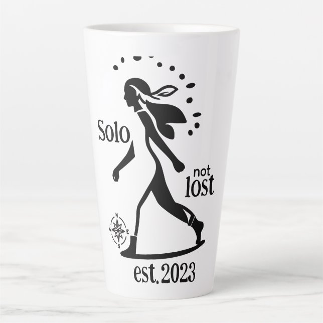 Confident Solo Traveler Statement  Milchtasse (Vorderseite)