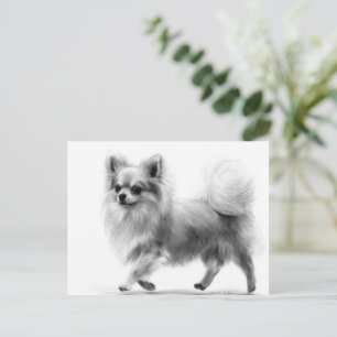 Confident Steps Hand bemalt Chihuahua Postkarte