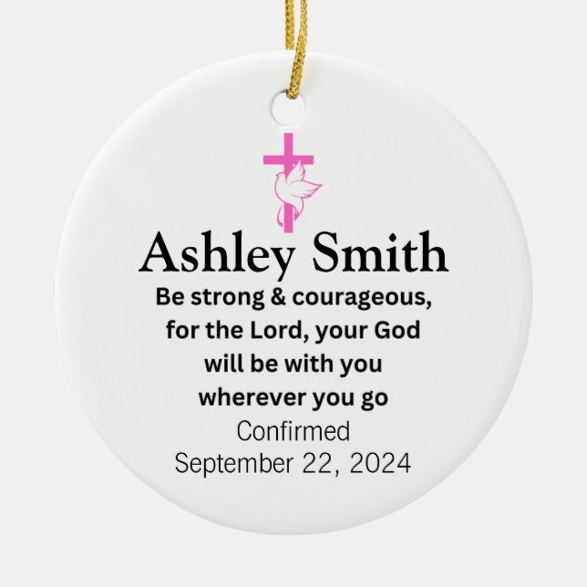 Confirmation Keramik Ornament Geschenke für Mädche (Vorne)