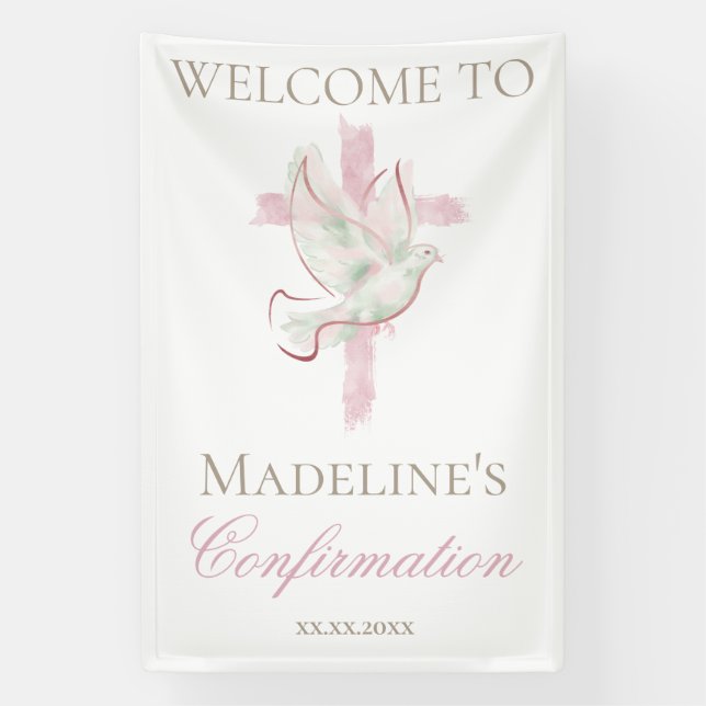 Confirmation pink cross banner (Vertikal)