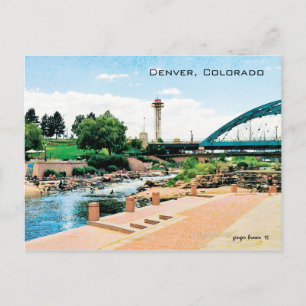 Confluence Park, Cherry Creek-South Platte, Denver Postkarte
