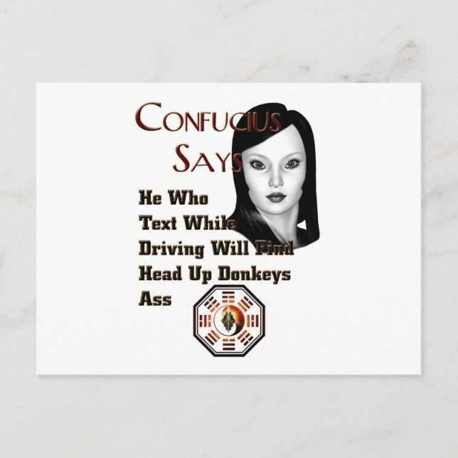 Confucius sagt postkarte (Vorderseite)