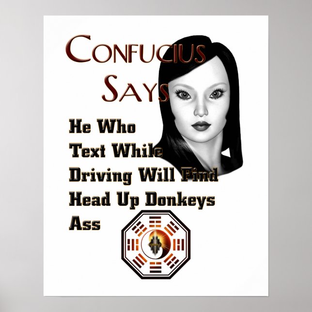 Confucius sagt Wall Poster (Vorne)