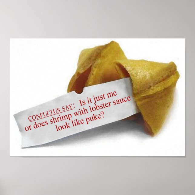 Confucius Say Fortune Cookie Poster (Vorne)