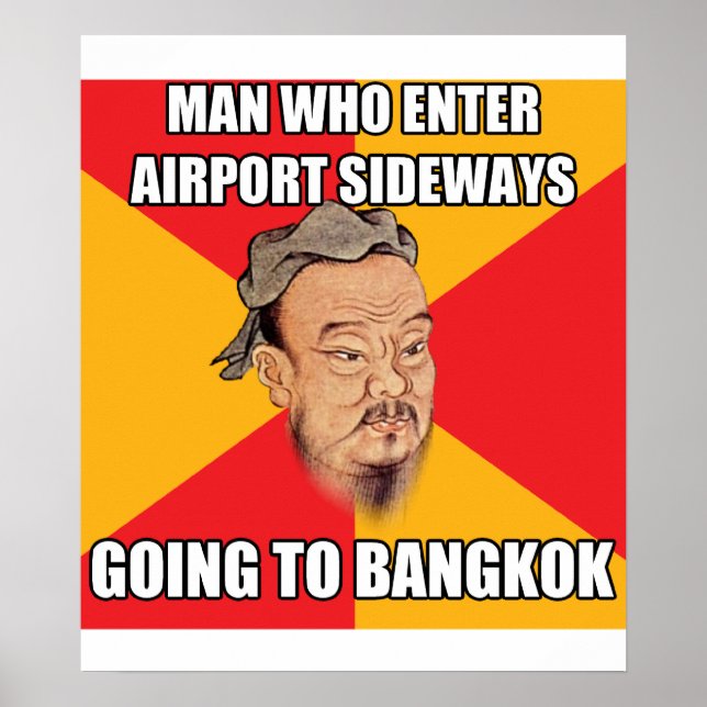 Confucius Say geht nach Bangkok Poster (Vorne)