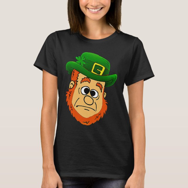 Confused Leprechaun  St Patrick's Day Shamrock T-Shirt (Vorderseite)