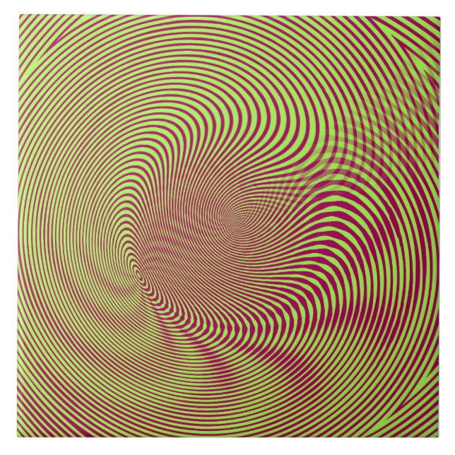 confusing hypnotic swirl lines pattern fliese (Vorderseite)
